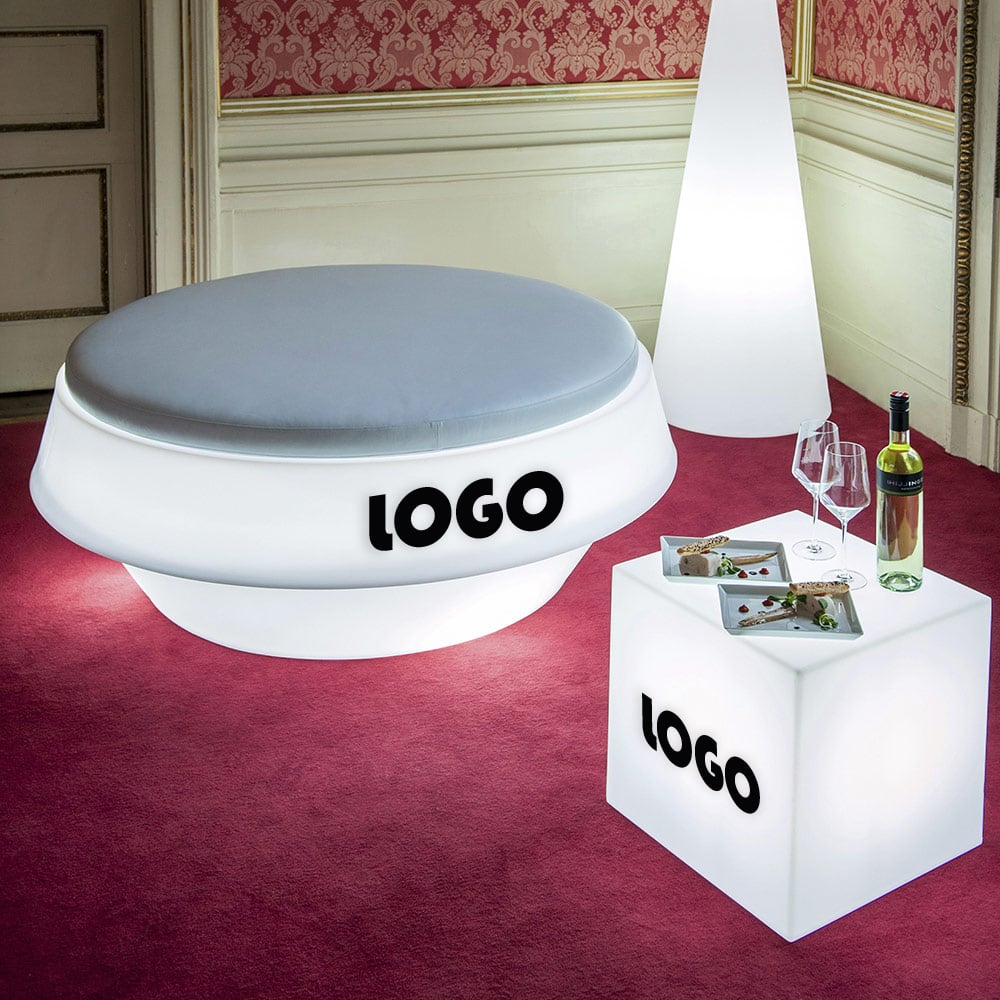 Lampadaire Chaise Table mobilier lumineux personnalisable CUBO SLIDE
