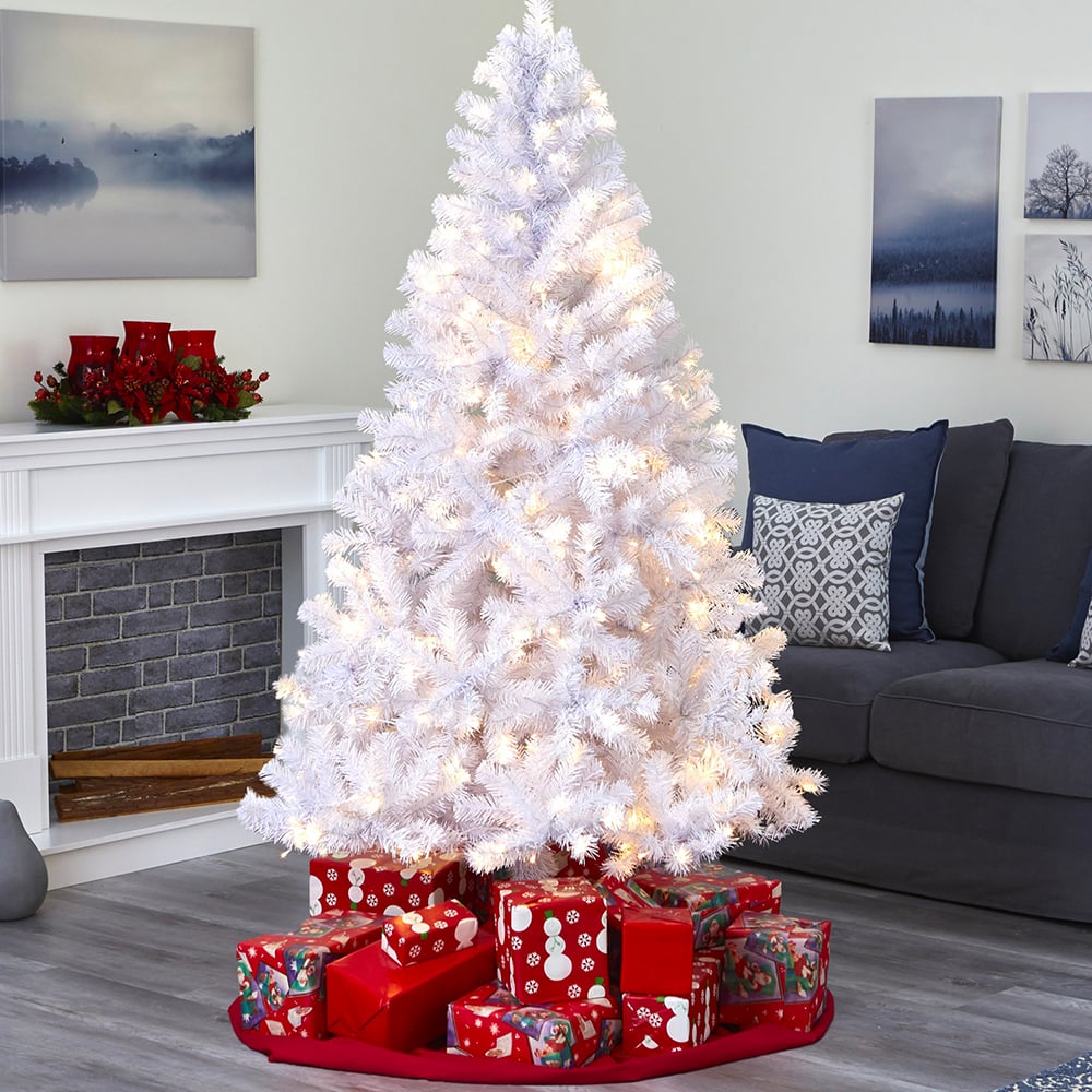Traditioneller Künstlicher Weißer Weihnachtsbaum 210 Cm Aspen
